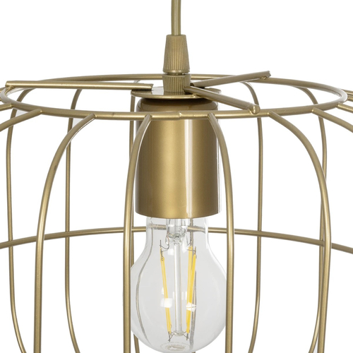 GLOBOSTAR® LUCANA 201-0074 Vintage Κρεμαστό Φωτιστικό Οροφής με Ντουί 1 x E27 AC 220-240V IP20 - Χρυσό - Μ29 x Π29 x Υ23cm