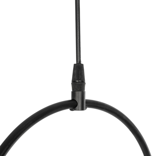 GLOBOSTAR® CIRCLE 201-0075 Vintage Κρεμαστό Φωτιστικό Οροφής με Ντουί 1 x E27 AC 220-240V IP20 - Μαύρο & Λευκό - Μ26 x Π26 x Υ29cm