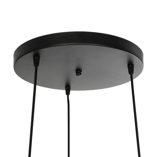 GLOBOSTAR® NOVARAY 201-0083 Vintage Κρεμαστό Φωτιστικό Οροφής με Ντουί 3 x E27 AC 220-240V IP20 - Μαύρο & Χρυσό - Μ40 x Π40 x Υ50cm