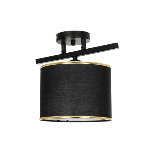 GLOBOSTAR® GLOWEN 201-0087 Vintage Φωτιστικό Οροφής με Ντουί 1 x E27 AC 220-240V IP20 - Μαύρο & Χρυσό - Μ30 x Π20 x Υ20cm
