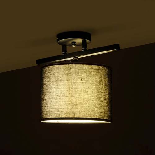 GLOBOSTAR® GLOWEN 201-0087 Vintage Φωτιστικό Οροφής με Ντουί 1 x E27 AC 220-240V IP20 - Μαύρο & Χρυσό - Μ30 x Π20 x Υ20cm