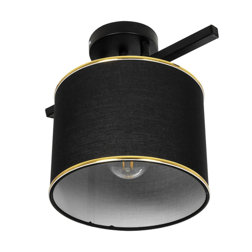 GLOBOSTAR® GLOWEN 201-0087 Vintage Φωτιστικό Οροφής με Ντουί 1 x E27 AC 220-240V IP20 - Μαύρο & Χρυσό - Μ30 x Π20 x Υ20cm