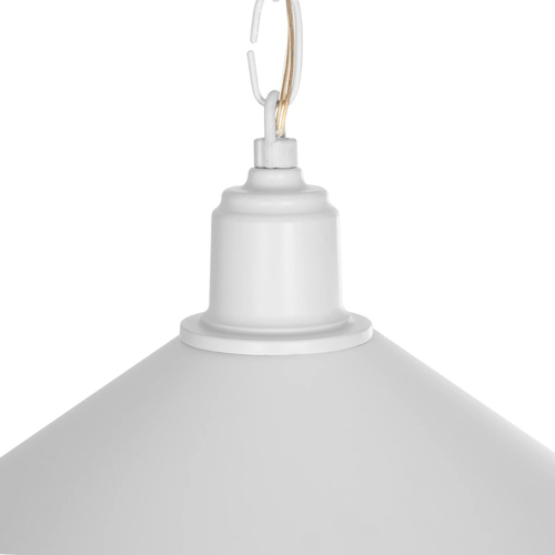 GLOBOSTAR® GLORA 201-0089 Vintage Κρεμαστό Φωτιστικό Οροφής με Ντουί 1 x E27 AC 220-240V IP20 - Λευκο & Μπεζ - Μ30 x Π30 x Υ29cm