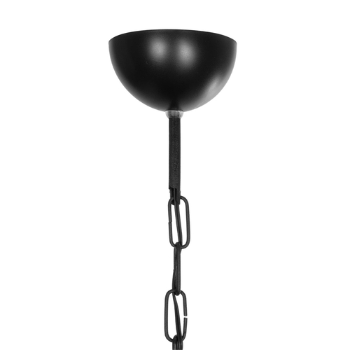 GLOBOSTAR® GLORA 201-0090 Vintage Κρεμαστό Φωτιστικό Οροφής με Ντουί 1 x E27 AC 220-240V IP20 - Μαύρο & Μπεζ - Μ30 x Π30 x Υ29cm