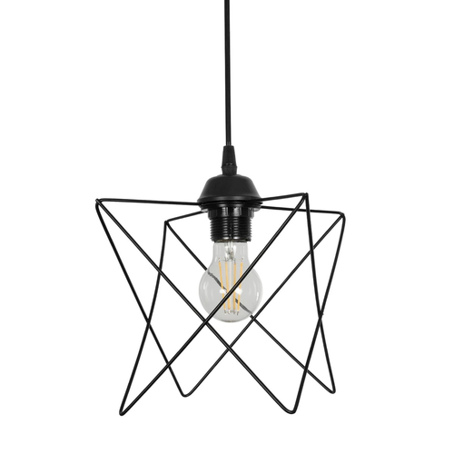 GLOBOSTAR® GLIND 201-0092 Vintage Κρεμαστό Φωτιστικό Οροφής με Ντουί 3 x E27 AC 220-240V IP20 - Μαύρο - Μ67 x Π24 x Υ55cm