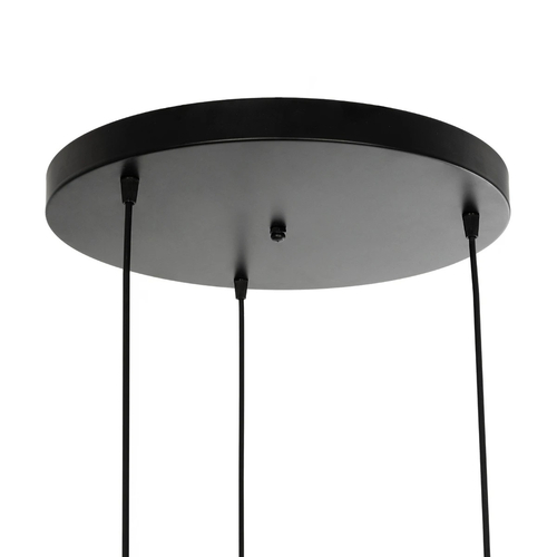 GLOBOSTAR® RADIANT 201-0097 Vintage Κρεμαστό Φωτιστικό Οροφής με Ντουί 3 x E27 AC 220-240V IP20 - Μαύρο & Χρυσό - Μ38 x Π38 x Υ50cm