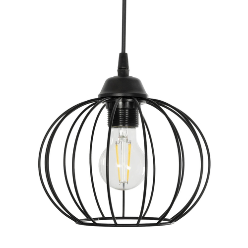 GLOBOSTAR® FLAMIA 201-0109 Vintage Κρεμαστό Φωτιστικό Οροφής με Ντουί 3 x E27 AC 220-240V IP20 - Μαύρο - Μ44 x Π44 x Υ66cm