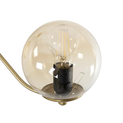 GLOBOSTAR® SUNRAY 201-0110 Vintage Φωτιστικό Οροφής με Ντουί 4 x E27 AC 220-240V IP20 - Χρυσό & Μελί - Μ100 x Π100 x Υ26cm