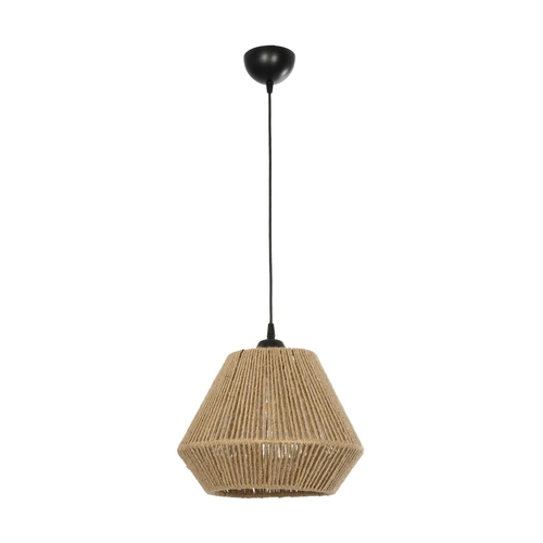 GLOBOSTAR® GLARO 201-0112 Vintage Κρεμαστό Φωτιστικό Οροφής με Ντουί 1 x E27 AC 220-240V IP20 - Μπεζ & Μαύρο - Μ32 x Π32 x Υ30cm