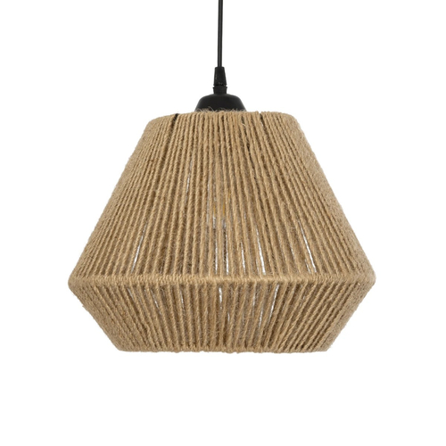 GLOBOSTAR® GLARO 201-0112 Vintage Κρεμαστό Φωτιστικό Οροφής με Ντουί 1 x E27 AC 220-240V IP20 - Μπεζ & Μαύρο - Μ32 x Π32 x Υ30cm