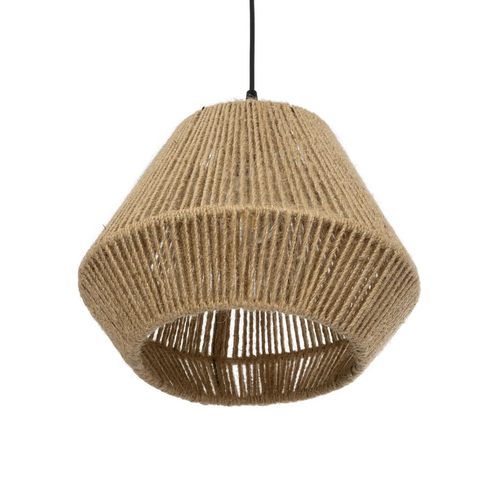 GLOBOSTAR® GLARO 201-0112 Vintage Κρεμαστό Φωτιστικό Οροφής με Ντουί 1 x E27 AC 220-240V IP20 - Μπεζ & Μαύρο - Μ32 x Π32 x Υ30cm