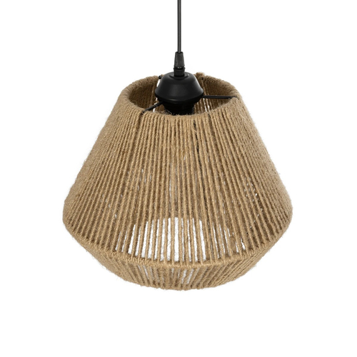 GLOBOSTAR® GLARO 201-0112 Vintage Κρεμαστό Φωτιστικό Οροφής με Ντουί 1 x E27 AC 220-240V IP20 - Μπεζ & Μαύρο - Μ32 x Π32 x Υ30cm