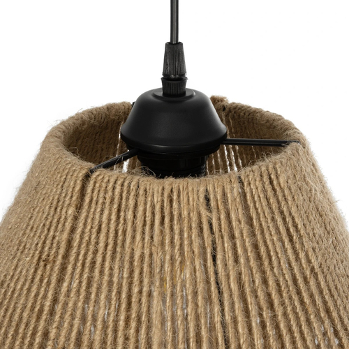 GLOBOSTAR® GLARO 201-0112 Vintage Κρεμαστό Φωτιστικό Οροφής με Ντουί 1 x E27 AC 220-240V IP20 - Μπεζ & Μαύρο - Μ32 x Π32 x Υ30cm