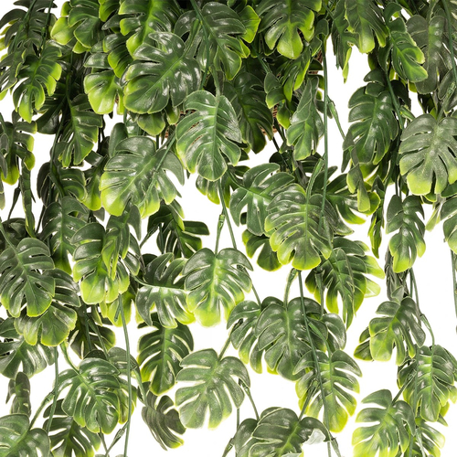 GloboStar® Artificial Garden MONSTERA HANGING PLANT 20633 Τεχνητό Κρεμαστό Διακοσμητικό Φυτό Φτέρης Π40 x Μ40 x Y88cm