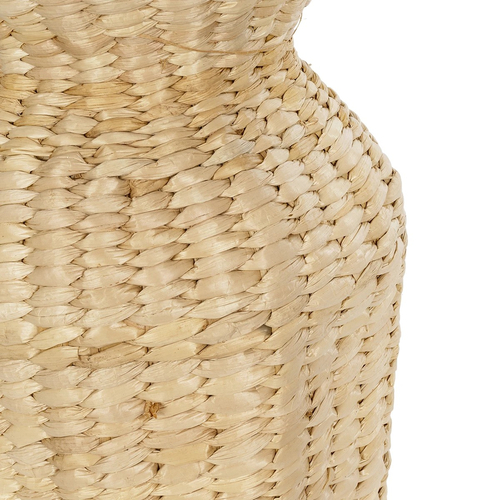 GloboStar® Artificial Garden HAVANA 21222 Διακοσμητικό Πλεκτό Καλάθι - Κασπώ Γλάστρα - Flower Pot Μπεζ Μ16 x Π16 x Υ25cm