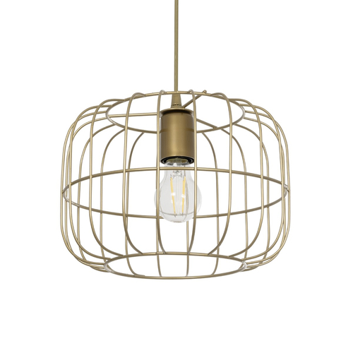 GLOBOSTAR® LUCANA 201-0074 Vintage Κρεμαστό Φωτιστικό Οροφής με Ντουί 1 x E27 AC 220-240V IP20 - Χρυσό - Μ29 x Π29 x Υ23cm