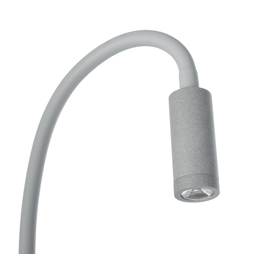 GLOBOSTAR® GOOSE 61689 Μοντέρνο Φωτιστικό Τοίχου - Απλίκα Ξενοδοχείου Reading Light LED 3W 300lm 36° AC 220-240V IP20 Θερμό Λευκό 2700K - CREE XPE Chip & TÜV SÜD Driver - Γκρι Ανθρακί Ματ - Μ6.5 x Π15 x Υ24.5cm - 3 Χρόνια Εγγύηση