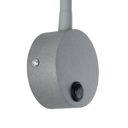 GLOBOSTAR® GOOSE 61689 Μοντέρνο Φωτιστικό Τοίχου - Απλίκα Ξενοδοχείου Reading Light LED 3W 300lm 36° AC 220-240V IP20 Θερμό Λευκό 2700K - CREE XPE Chip & TÜV SÜD Driver - Γκρι Ανθρακί Ματ - Μ6.5 x Π15 x Υ24.5cm - 3 Χρόνια Εγγύηση