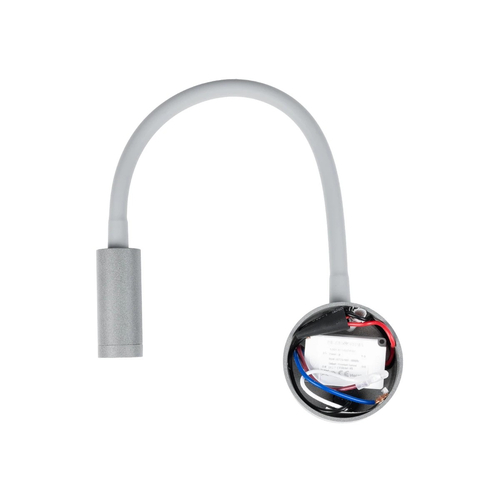 GLOBOSTAR® GOOSE 61689 Μοντέρνο Φωτιστικό Τοίχου - Απλίκα Ξενοδοχείου Reading Light LED 3W 300lm 36° AC 220-240V IP20 Θερμό Λευκό 2700K - CREE XPE Chip & TÜV SÜD Driver - Γκρι Ανθρακί Ματ - Μ6.5 x Π15 x Υ24.5cm - 3 Χρόνια Εγγύηση
