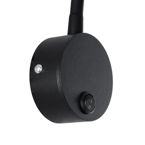 GLOBOSTAR® GOOSE 61690 Μοντέρνο Φωτιστικό Τοίχου - Απλίκα Ξενοδοχείου Reading Light LED 3W 300lm 36° AC 220-240V IP20 Θερμό Λευκό 2700K - CREE XPE Chip & TÜV SÜD Driver - Μαύρο Ματ - Μ6.5 x Π15 x Υ24.5cm - 3 Χρόνια Εγγύηση