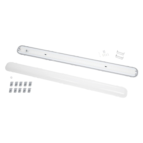 GLOBOSTAR® SMARTGROUP 61702 Γραμμικό Βιομηχανικό Φωτιστικό Tri-Proof Τεχνολογίας Smart Group Linkable Control System 2.4Ghz με Αισθητήρα Κίνησης Microwave LED 48W 5760lm 120° AC 220-240V Αδιάβροχο IP65 Φυσικό Λευκό 5000K - Lumileds SMD Chip & TÜV SÜD Driver - Μ120 x Π10.5 x Υ8cm - 5 Χρόνια Εγγύηση