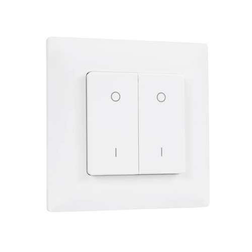 GloboStar® 73122 PF1-2 SKYDANCE Ασύρματο Επιτοίχιο Χειριστήριο 2 Group  RF 2.4Ghz DC3V IP20 - Μ8.5 x Π8.5 x Υ1.7cm - 5 Χρόνια Εγγύηση