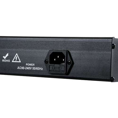 GLOBOSTAR® UVBAR 79660 Μπάρα Φωτισμού LED 36W 120° AC 220-240V IP20 Μαύρο Αλουμίνιο - UV Black Light - DMX512 & Ασύρματο Χειριστήριο IR - Μ50 x Π6 x Υ6cm - 2 Χρόνια Εγγύηση