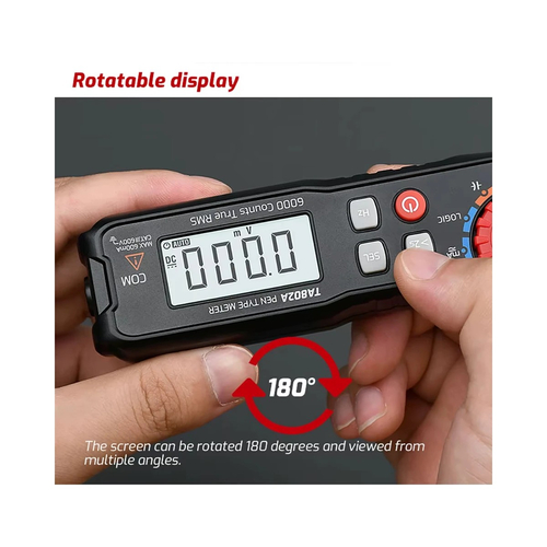 GloboStar® 79693 Ψηφιακό Φορητό Πολύμετρο TASI TA802A με Θήκη Προστασίας Μαύρο