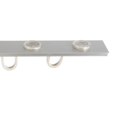 GloboStar® 90829 Μεταλλικο Καλυμμα 1 Μέτρου 15 Τεμαχίων για Ψηφιακή Αλυσίδα Γιρλάντα 20 Σποτ LED με Κωδικό 90140 Ασημί Μ100 x Π4.7 x Υ1cm