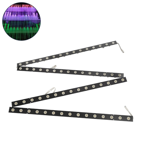 GloboStar® 90830 4 x Digital Pixel Addressable Facade Aluminum Bars - 4 x Ψηφιακές Μπάρες Αλουμινίου Πρόσοψης Κτιρίων LED SMD 3535 45W 60LED 60PIXEL SPI/TTL Protocol IC UCS512B 2700lm 120° DC 12V IP67 RGB - Μαύρο Σώμα - Μ400 x Π4.5 x Υ3.6cm - 4 Μπάρες