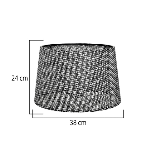 GloboStar® COVER 203-0262 Μοντέρνο Φωτιστικό Καπέλο Γκρί Διάτρητο Ύφασμα - Μ38 x Π38 x Υ24cm