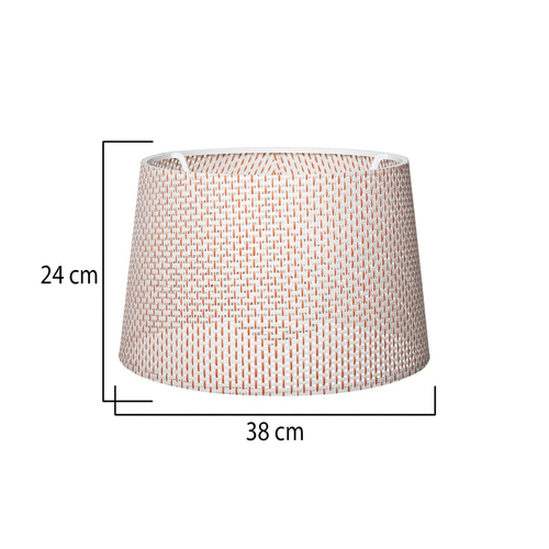 GloboStar® COVER 203-0263 Μοντέρνο Φωτιστικό Καπέλο Μπέζ Διάτρητο Ύφασμα - Μ38 x Π38 x Υ24cm