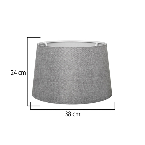 GloboStar® COVER 203-0264 Μοντέρνο Φωτιστικό Καπέλο Γκρί Ύφασμα - Μ38 x Π38 x Υ24cm