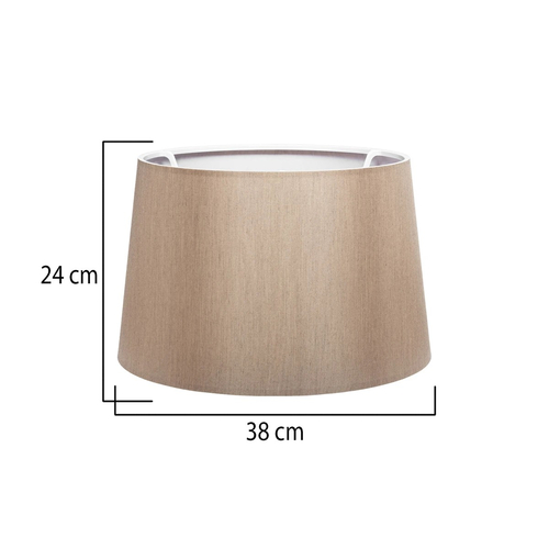 GloboStar® COVER 203-0267 Μοντέρνο Φωτιστικό Καπέλο Καφέ Ύφασμα - Μ38 x Π38 x Υ24cm