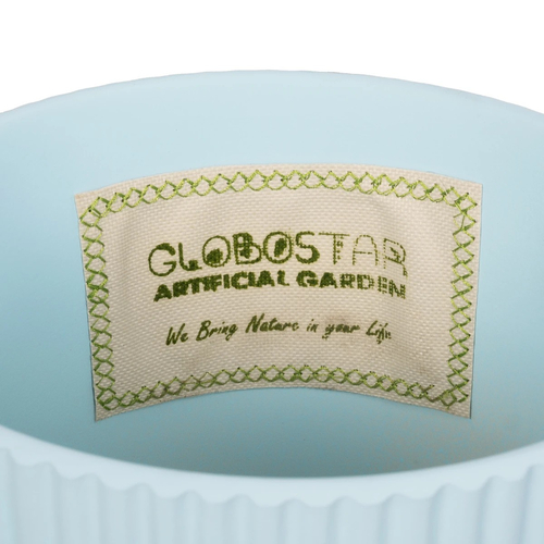 GloboStar® Artificial Garden SEMINYAK 20519 Διακοσμητική Κεραμική Γλάστρα Λευκή Π17 x M17 x Υ17