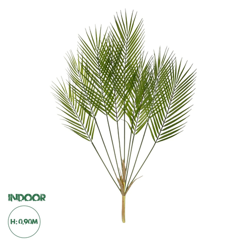 GloboStar® Artificial Garden Green PALMLEAF BRANCH 21155 Τεχνητό Διακοσμητικό Κλαδί Φοίνικα Πράσινο Y90cm