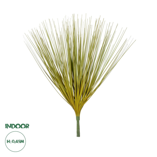 GloboStar® Artificial Garden YELLOW GREEN GRASS BOUQUET 21158 Τεχνητό Διακοσμητικό Μπουκέτο Grass Κίτρινο Πράσινο Y45cm