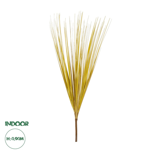 GloboStar® Artificial Garden YELLLOW GRASS BOUQUET 21162 Τεχνητό Διακοσμητικό Μπουκέτο Grass Κίτρινο Y90cm
