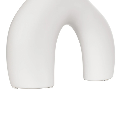 GloboStar® Artificial Garden TOLEDO 21251 Διακοσμητικό Κεραμικό Βάζo Λευκό Π27 x Μ6 x Υ24 cm