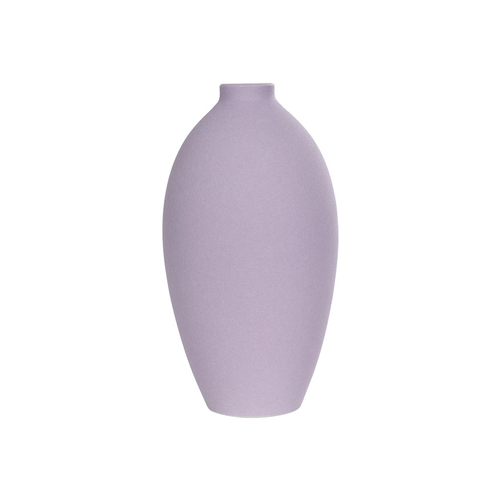 GloboStar® Artificial Garden AMETHYST 21267 Διακοσμητικό Κεραμικό Βάζo Μωβ Π8 x Μ8 x Υ14cm