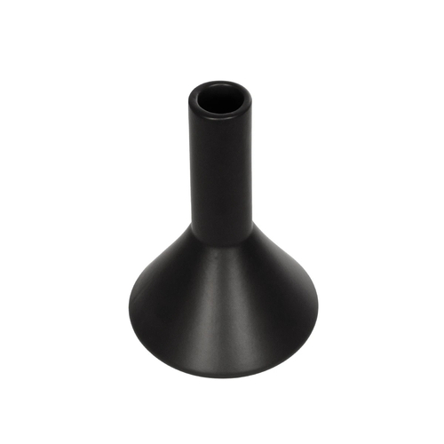 GloboStar® Artificial Garden CANNOLI 21280 Διακοσμητικό Κεραμικό Βάζo Μαύρο Π13 x Μ13 x Υ20cm