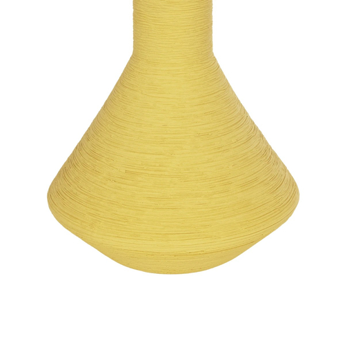 GloboStar® Artificial Garden GRENADA 21281 Διακοσμητικό Κεραμικό Βάζo Κίτρινο Π13 x Μ13 x Υ20cm