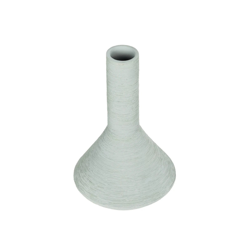 GloboStar® Artificial Garden TANAH 21282 Διακοσμητικό Κεραμικό Βάζo Γκρι Π13 x Μ13 x Υ20cm