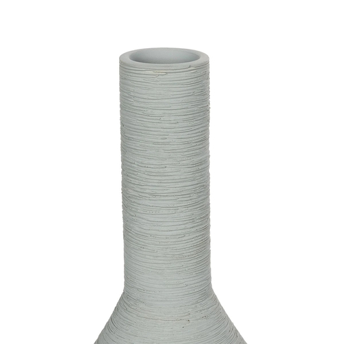 GloboStar® Artificial Garden TANAH 21282 Διακοσμητικό Κεραμικό Βάζo Γκρι Π13 x Μ13 x Υ20cm