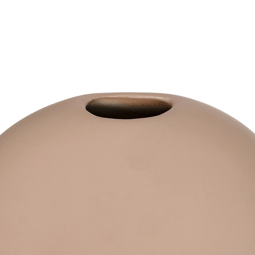 GloboStar® Artificial Garden LANZAROTE 21290 Διακοσμητικό Κεραμικό Βάζo Καφέ Π15 x Μ15 x Υ14cm