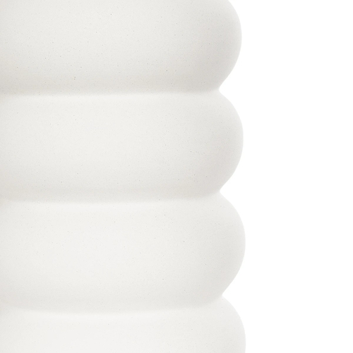 GloboStar® Artificial Garden NOUVEAU 21293 Διακοσμητικό Κεραμικό Βάζo Λευκό Π8 x Μ8 x Υ16cm