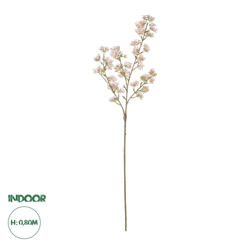GloboStar® Artificial Garden PINK PEAR BLOSSOM BRANCH 21295 Τεχνητό Διακοσμητικό Κλαδί Αχλαδίας Ρόζ Y80cm