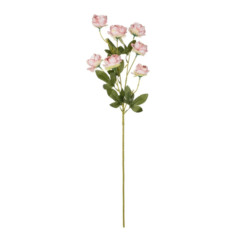 GloboStar® Artificial Garden PINK BRANCH PEONY 21296 Τεχνητό Διακοσμητικό Κλαδί Ρόζ Παιώνιας Y76cm