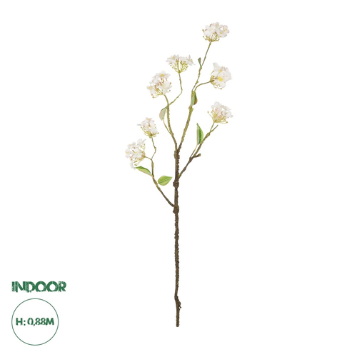 GloboStar® Artificial Garden WHITE CHERRY BLOSSOM BRANCH 21320 Τεχνητό Διακοσμητικό Λευκό Κλαδί Κερασίας Y88cm