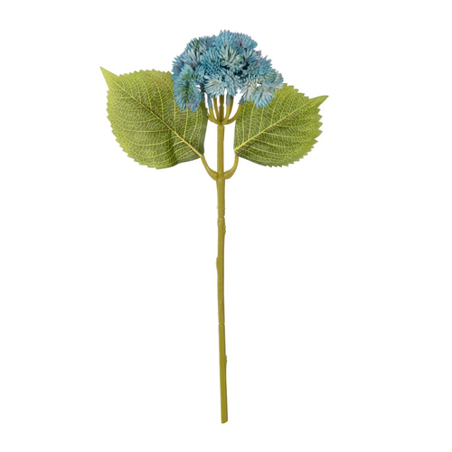 GloboStar® Artificial Garden SKY BLUE SEDUM BRANCH 21343 Τεχνητό Διακοσμητικό Κλαδί Γαλάζιο Σέδο Y38cm